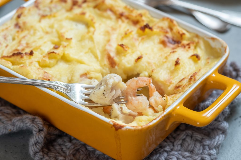 Add prawns to your homemade fish pie for extra flavour!
